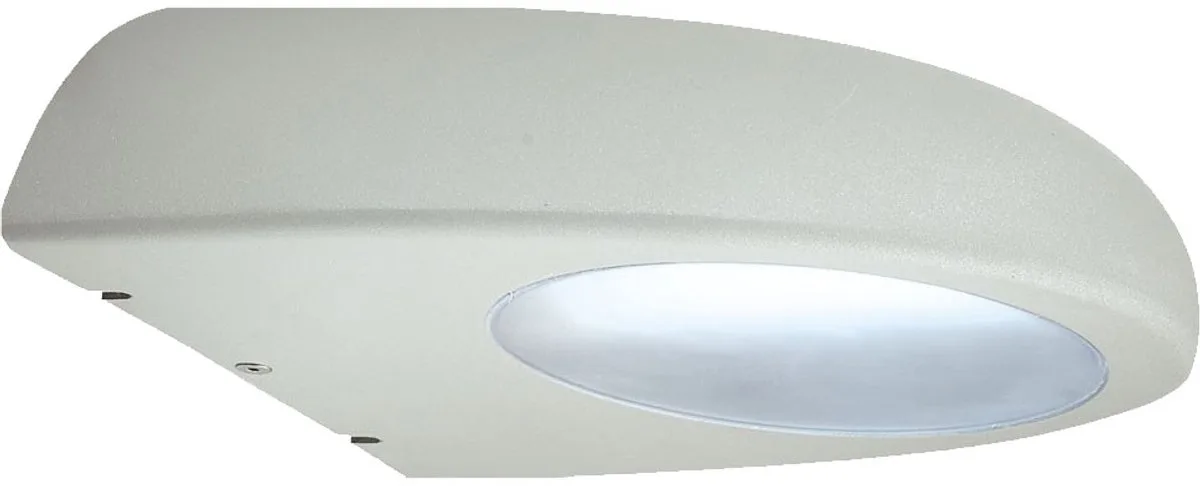 Wandlamp buiten balkonlamp buitenlamp wandlamp roestvrij staal, glas kunststof, 1x E27 fitting, BxDxH 19,5x22x8 cm de Globo en Blanc – photo produit