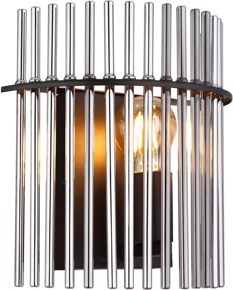 Wandlamp - GORLEY - glas - bedlampje - E27 - 15698W fra Globo i Sort – produktbillede