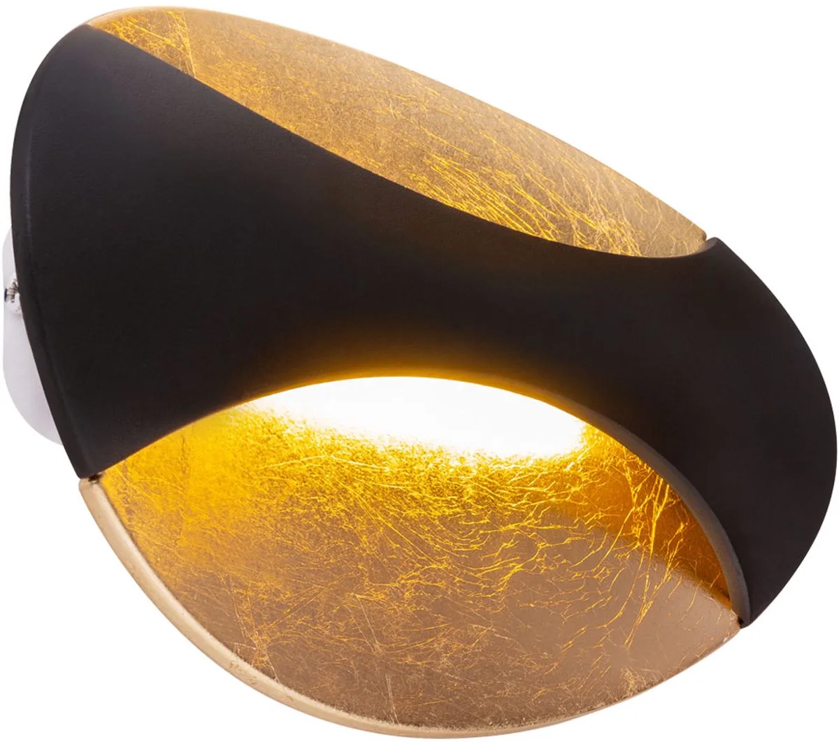 Wandlamp goud LED wandlamp ganglamp traplamp woonkamerlamp, 6W 230lm warm wit, BxH 21x15 cm von Globo in Schwarz – Produktfoto