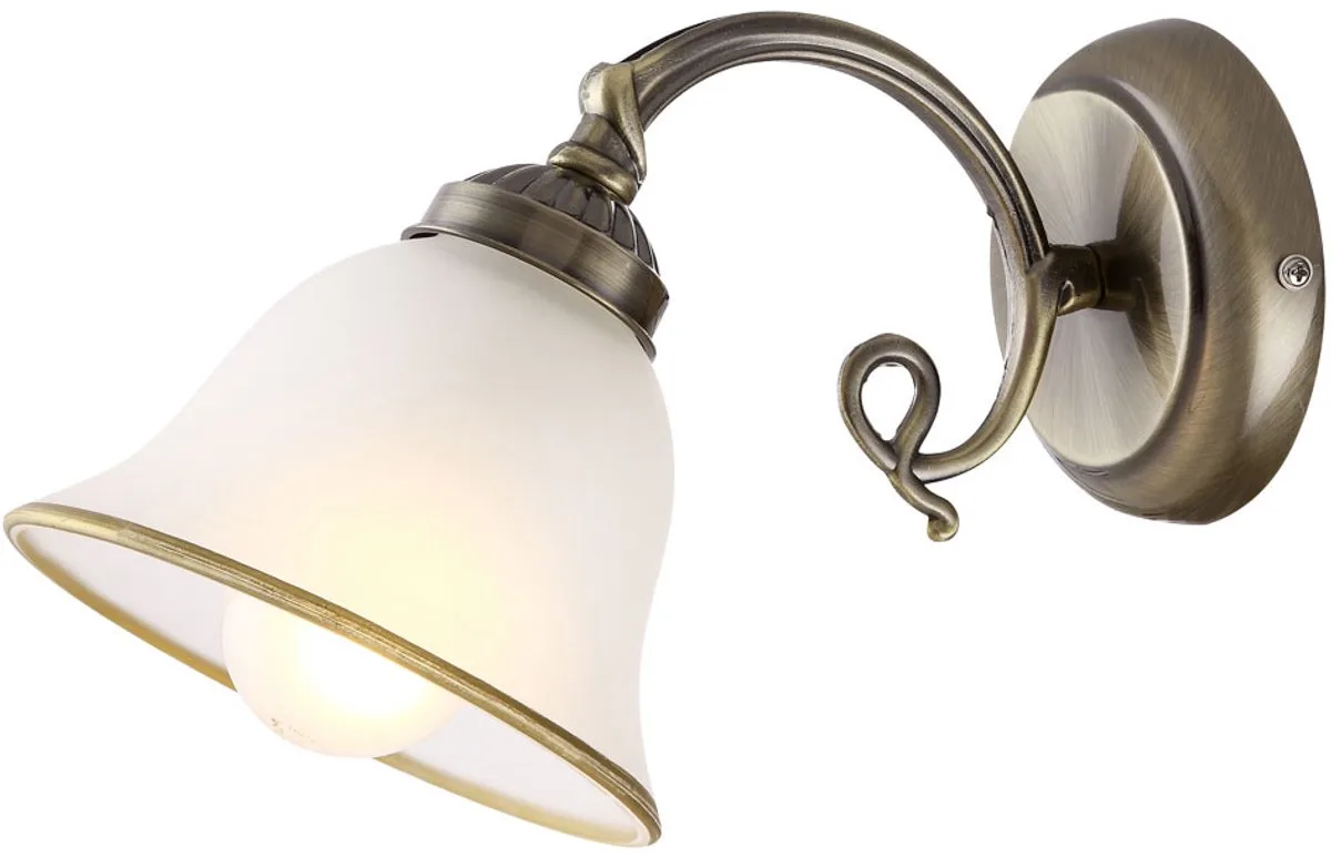 Wandlamp landelijke stijl verlichting oud glazen lamp gesatineerd in set incl LED lamp de Globo en Laiton – photo produit