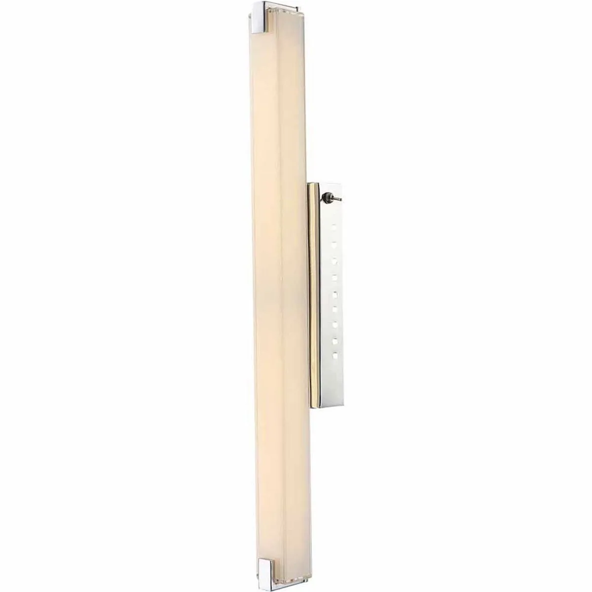 Wandlamp LED wandlamp chroom Hallamp Woonkamerlamp, gesatineerd glas, 15W 1160lm warm wit, BxH 6 x 58,5 cm fra Globo i Sølv – produktbillede