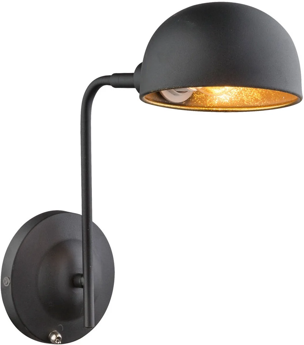 Wandlamp 'Lenn' Wandlamp - Zwart metal e14 fitting fra Globo i False – produktbillede