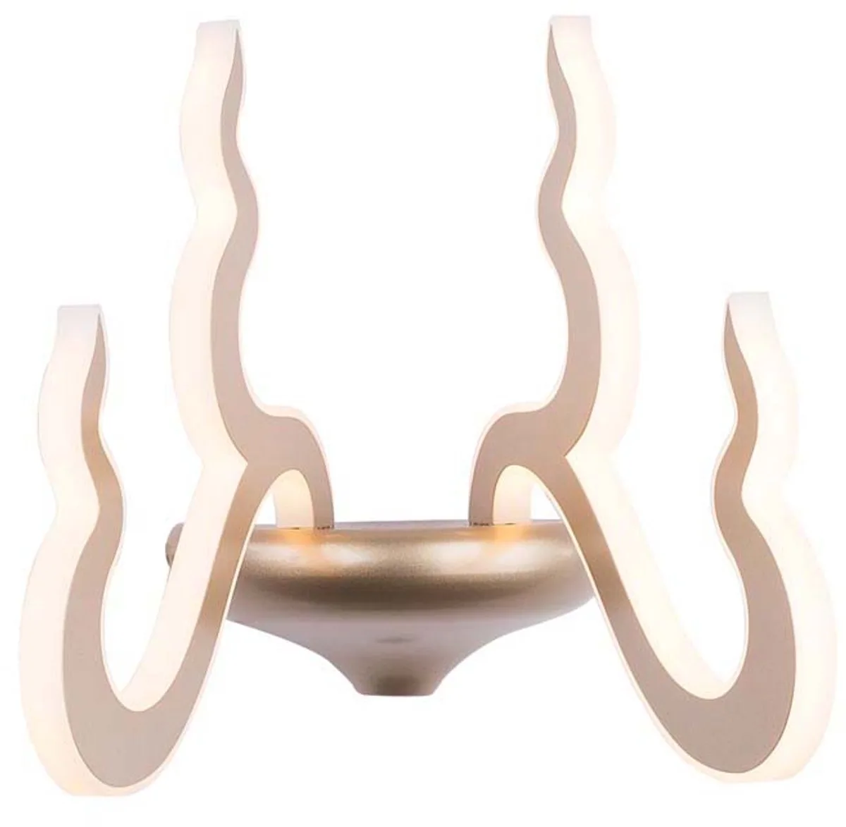 Wandlamp modern design wandlamp wit, vlamdesign, 1x LED 20W 1370Lm warm wit, H 29 cm de Globo en Beige – photo produit
