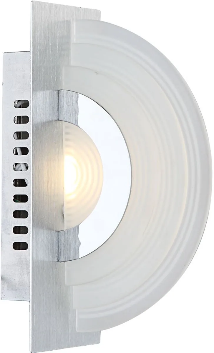 Wandlamp modern trappenhuis chroom wandlamp glas, aluminium, 1x LED 5W 380Lm warm wit, LxB 20x7 cm de Globo en Argent – photo produit