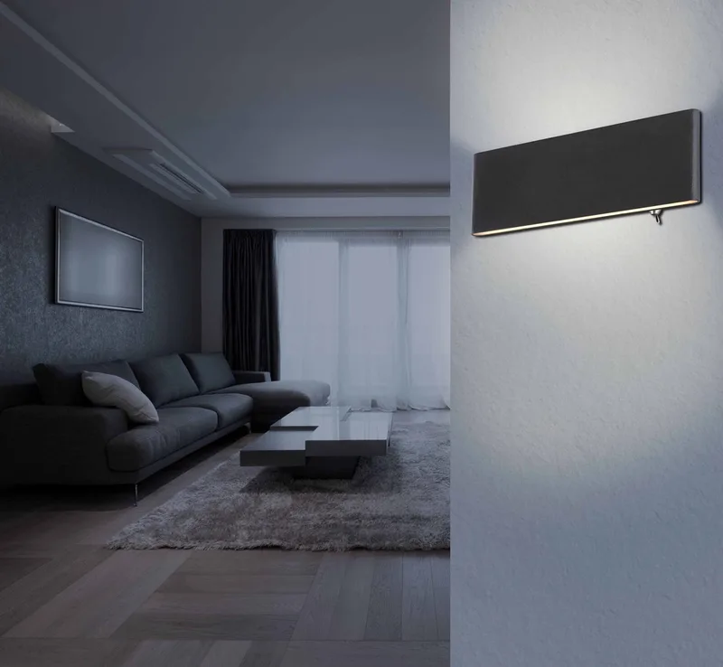 Wandlamp - Siegfried - aluminium - LED - 41751-8B fra Globo i Sort – produktbillede 1 af 2