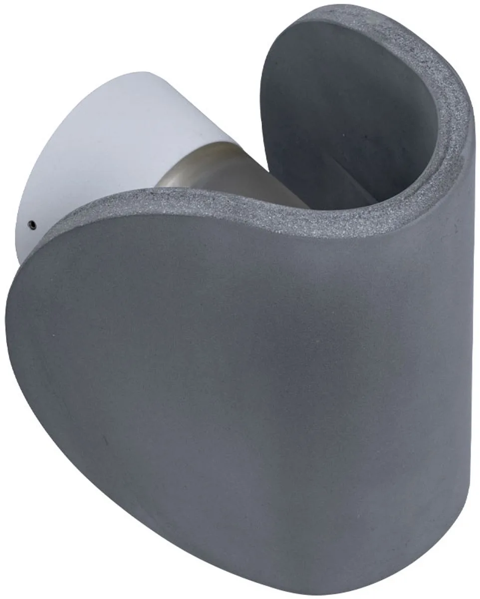 Wandlamp Up and Down Wandspot Woonkamer wandlamp Traplamp van beton, 1x LED 6W 150lm, BxH 12,6x15,7 cm de Globo en Gris – photo produit