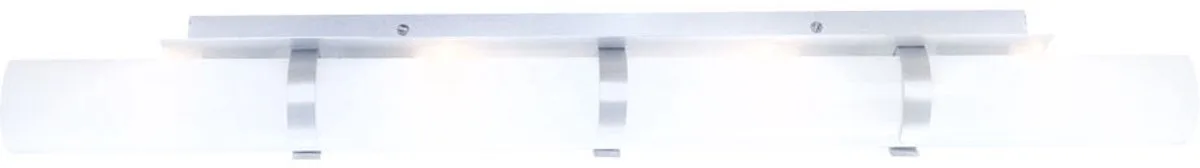 Wandlamp Wandlamp Woonkamerlamp Ganglamp Badkamerlamp, metaal chroom glas 4 vlammen E14, L 85 cm von Globo in Weiß – Produktfoto