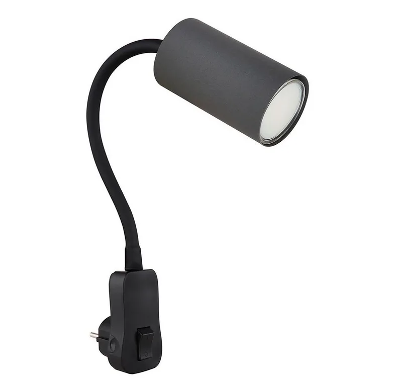 Wandleuchte, Leuchtmittel nicht inklusive, Steckerleuchte GU10 Steckdosenlampe mit Schalter Küche fra Globo i Sort – produktbillede