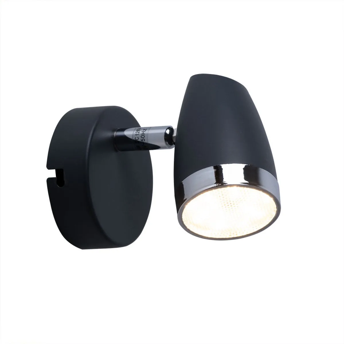 Wandspot verplaatsbare LED slaapkamerlamp wandlamp woonkamerlamp leeslamp, 4W 280lm warm wit, BxH 8 x 13,5 cm de Globo en Anthracite – photo produit