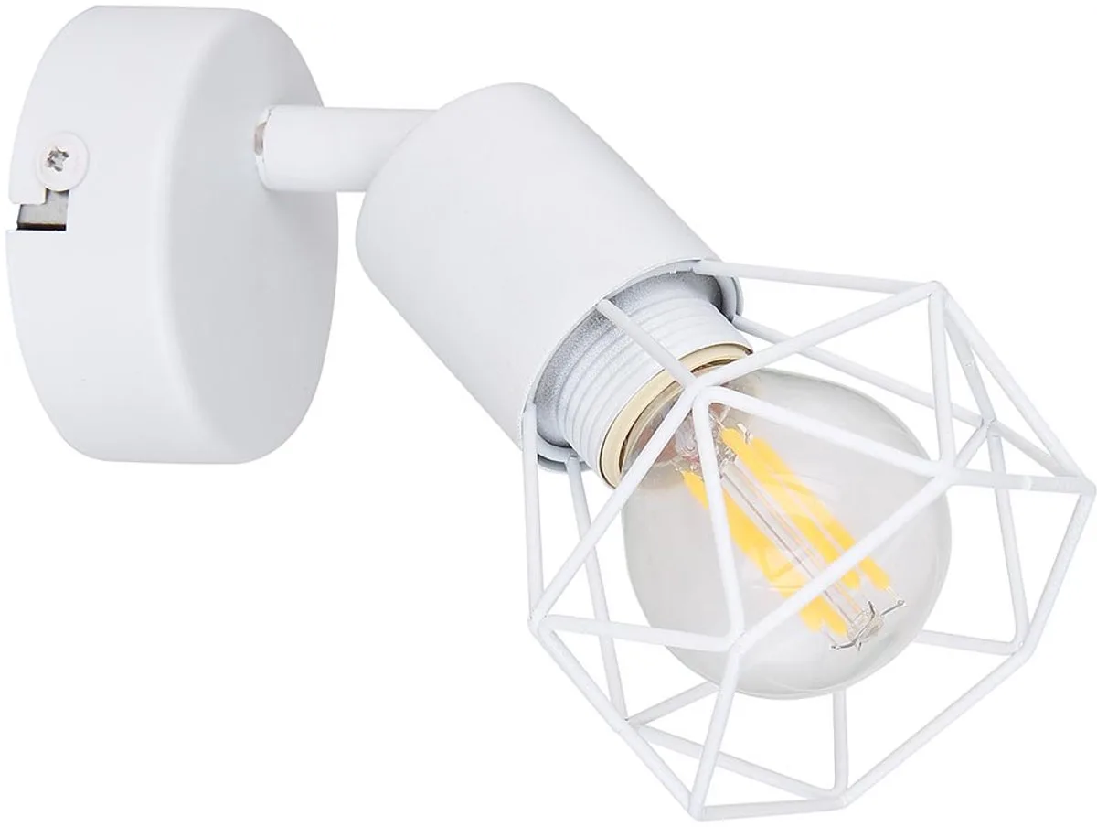 Wandspot woonkamer verlichting spot kooi rooster lamp verstelbaar von Globo in Weiß – Produktfoto