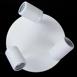 Badkamer opbouwspot | 25 cm | Rain spots IP44 | 3 lichts | GU10 | wit | glas en metaal | modern van Highlight – productfoto 3 van 3
