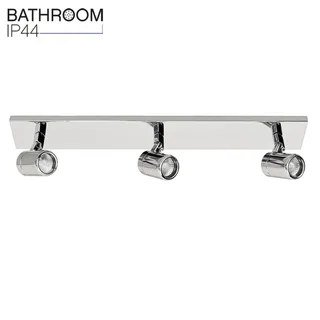 Badkamer opbouwspot | Rain spots IP44 | 3 lichts | GU10 | chroom | glas en metaal | moderne de Highlight – photo produit 1 sur 3