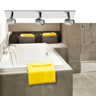 Badkamer opbouwspot | Rain spots IP44 | 3 lichts | GU10 | chroom | glas en metaal | moderne de Highlight – photo produit 2 sur 3