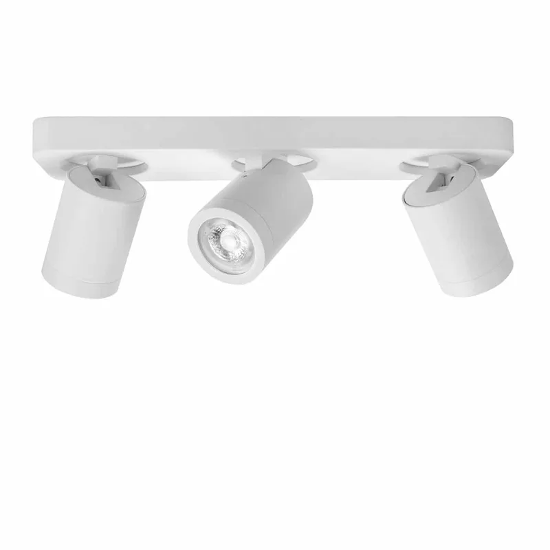 Badkamer plafondspot | 35 cm | oliver spots IP44 | 3 lichts | GU10 | wit | kunststof en metaal de Highlight – photo produit 1 sur 3