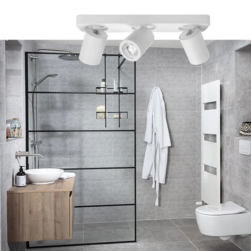 Badkamer plafondspot | 35 cm | oliver spots IP44 | 3 lichts | GU10 | wit | kunststof en metaal de Highlight – photo produit 2 sur 3