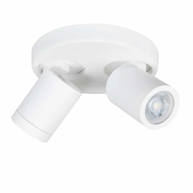 Badkamerspot | 17 cm | oliver spots IP44 | 2 lichts | GU10 | wit | kunststof en metaal | moderne de Highlight – photo produit 1 sur 2