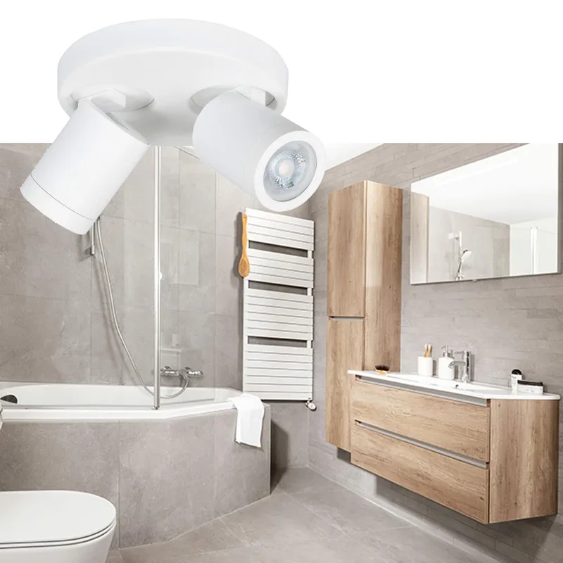 Badkamerspot | 17 cm | oliver spots IP44 | 2 lichts | GU10 | wit | kunststof en metaal | moderne de Highlight – photo produit 2 sur 2