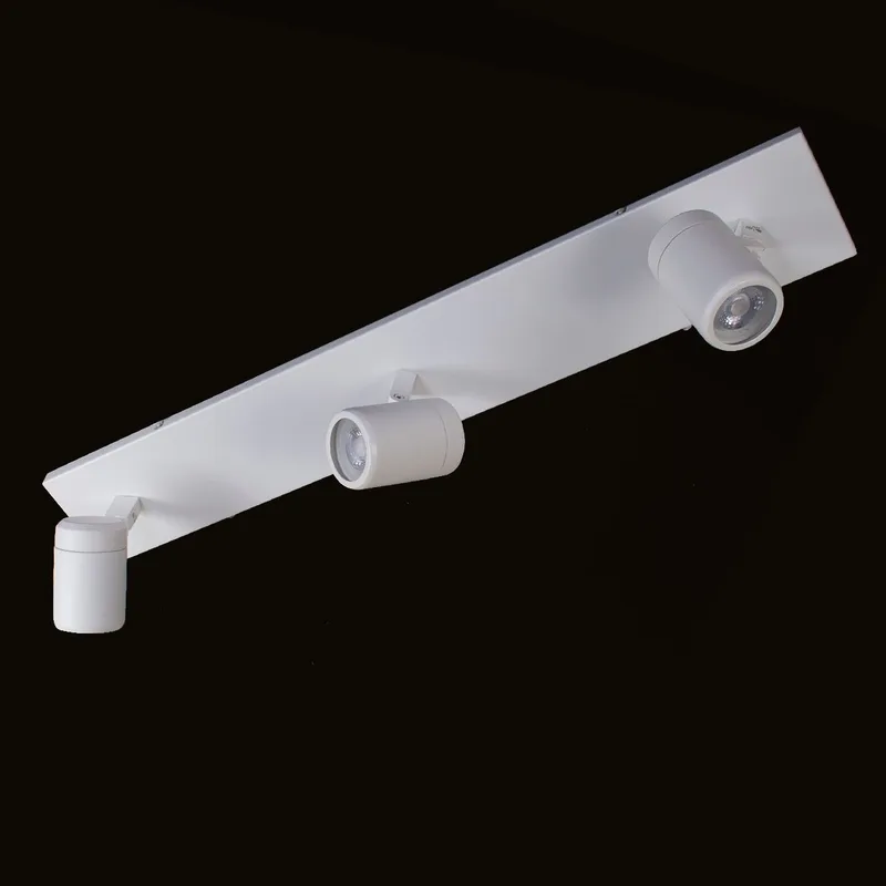 Badkamerspot | 65 cm | rain spots IP44 | 3 lichts | GU10 | wit | glas en metaal | moderne de Highlight – photo produit 3 sur 3