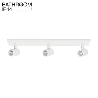 Badkamerspot | 65 cm | rain spots IP44 | 3 lichts | GU10 | wit | glas en metaal | moderne de Highlight – photo produit 1 sur 3