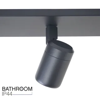 Badkamerspot | 65 cm | Rain spots IP44 | 3 lichts | GU10 | zwart | glas en metaal | modern von Highlight – Produktfoto 3 von 3