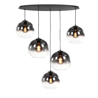 Hanglamp | 100 x 35 cm | fantasy globe titaan - helder | 5 lichts | E27 | smoke zwart | glas metaal von Highlight – Produktfoto 1 von 3