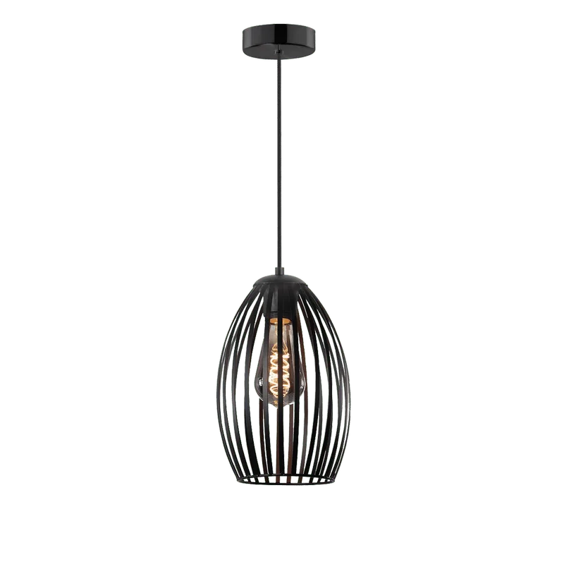 Hanglamp | 16 cm | gabbia | E27 | zwart | metaal | decoratieve, landelijke, moderne en trendy von Highlight – Produktfoto 3 von 3