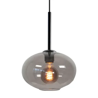 Hanglamp | 23, 26, 31 cm | Bellini | 5 lichts | E27 | smoke zwart | glas metaal | moderne van Highlight – productfoto 3 van 3