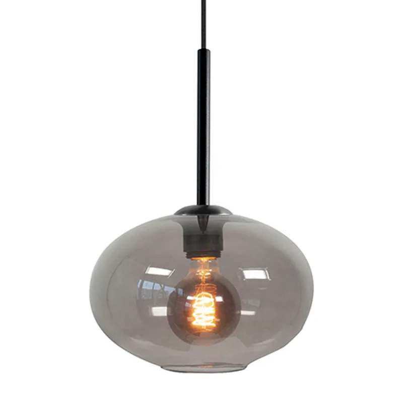 Hanglamp | 23, 26, 31 cm | Bellini | 5 lichts | E27 | smoke zwart | glas metaal | moderne van Highlight – productfoto 3 van 3