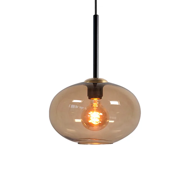 Hanglamp | 23, 26 en 31 cm | Bellini | 5 lichts | E27 | bruin zwart | glas metaal | modern fra Highlight – produktbillede 3 af 3
