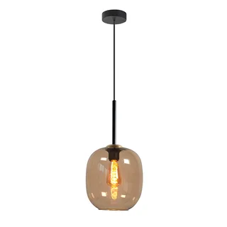 Hanglamp | 23 cm | Bellini | E27 | bruin zwart | glas metaal | moderne landelijke romantische de Highlight – photo produit 1 sur 3