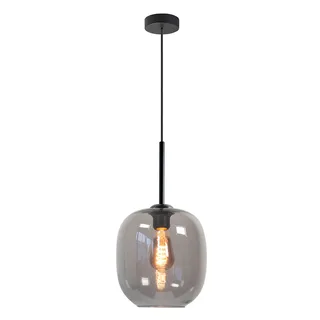 Hanglamp | 23 cm | Bellini | E27 | smoke zwart | glas metaal | modern landelijke romantische sfeer von Highlight – Produktfoto 1 von 3