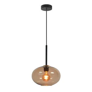 Hanglamp | 26 cm | bellini | E27 | bruin zwart | glas metaal | modern romantisch sfeerverlichting de Highlight – photo produit 1 sur 3