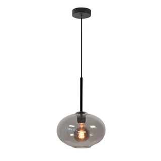 Hanglamp | 26 cm | Bellini | E27 | smoke zwart | glas metaal | modern decoratief romantisch de Highlight – photo produit 1 sur 3