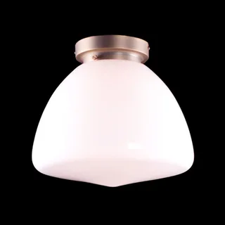 Hanglamp | 30 cm | art deco met bronzen armatuur | E27 | brons wit | glas metaal | art deco retro de Highlight – photo produit 1 sur 3