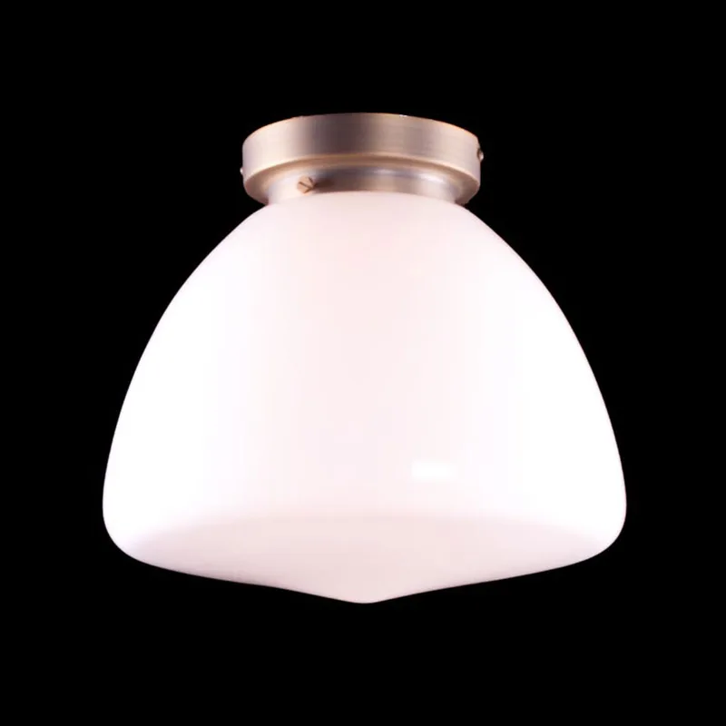 Hanglamp | 30 cm | art deco met bronzen armatuur | E27 | brons wit | glas metaal | art deco retro de Highlight – photo produit 1 sur 3