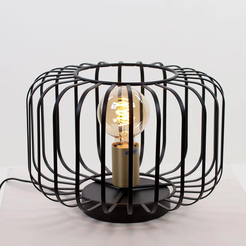 Hanglamp | 30 cm | Lucca lampen | E27 | goud zwart | metaal | modern trendy decoratieve retro de Highlight – photo produit 1 sur 3