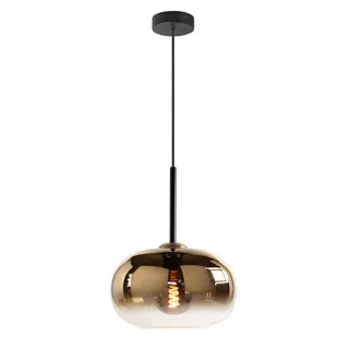 Hanglamp | 31 cm | Bellini | E27 | amber goud zwart glas metaal | moderne decoratieve sfeer de Highlight – photo produit 1 sur 3