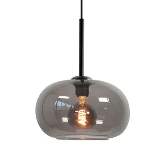 Hanglamp | 31 cm | Bellini | E27 | smoke zwart | glas metaal | modern landelijke romantische sfeer fra Highlight – produktbillede 2 af 3