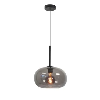 Hanglamp | 31 cm | Bellini | E27 | smoke zwart | glas metaal | modern landelijke romantische sfeer fra Highlight – produktbillede 1 af 3