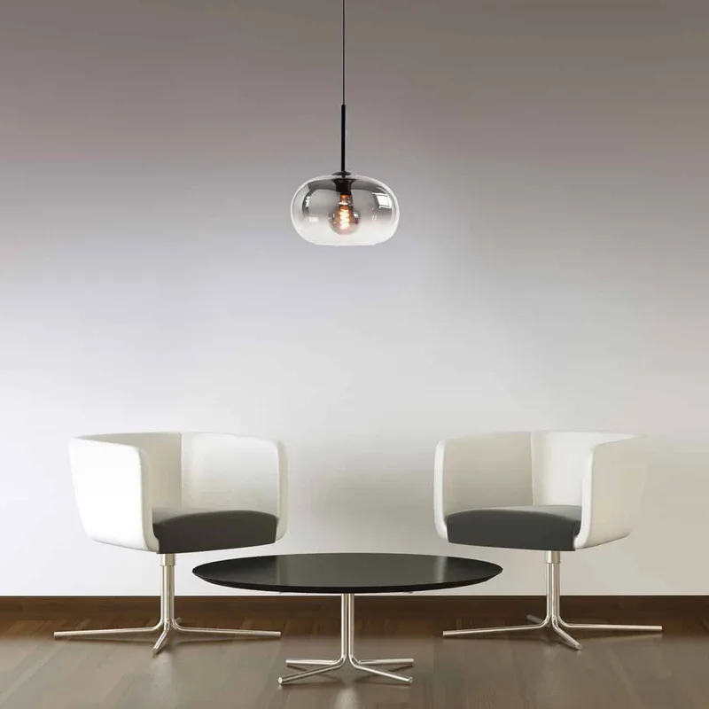 Hanglamp | 31 cm | bellini | E27 | smoke zwart | glas metaal | moderne sfeerverlichting von Highlight – Produktfoto 2 von 3