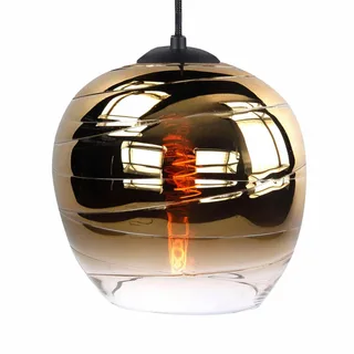 Hanglamp | 35 cm | fantasy lampen | 3 lichts | E27 | amber goud zwart | glas metaal | landelijke de Highlight – photo produit 2 sur 3