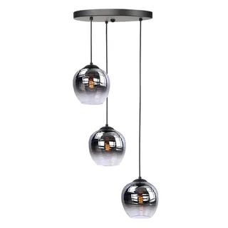 Hanglamp | 35 cm | fantasy lampen | 3 lichts | E27 | smoke zwart | glas metaal | landelijke moderne von Highlight – Produktfoto 1 von 3