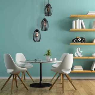 Hanglamp | 35 cm | gabbia | 3 lichts | E27 | zwart | metaal | modern landelijk trendy fra Highlight – produktbillede 2 af 3