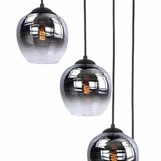 Hanglamp | 45 cm | Fantasy lampen | 5 lichts | E27 | smoke zwart | glas metaal | landelijke moderne de Highlight – photo produit 3 sur 3