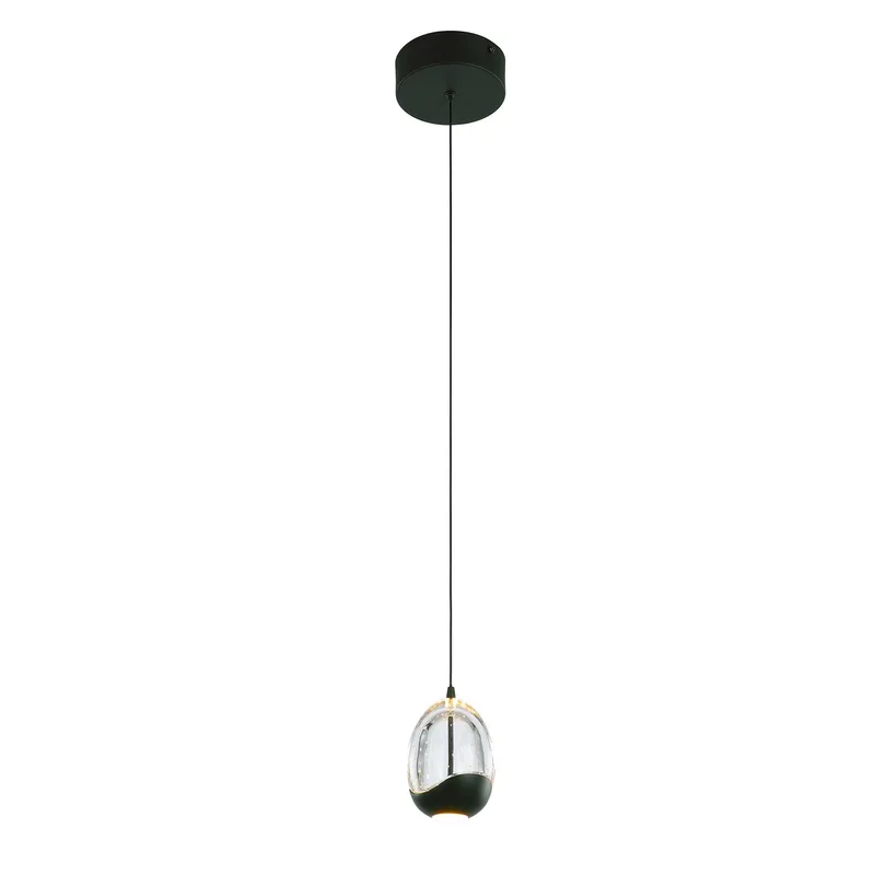 Hanglamp Clear Egg 1 lichts helder-zwart fra Highlight – produktbillede