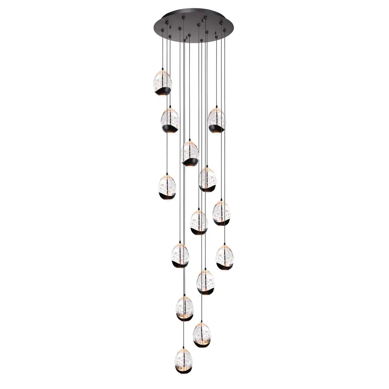 Hanglamp Clear Egg 14 lichts Vide Ø 50 cm helder-zwart von Highlight – Produktfoto