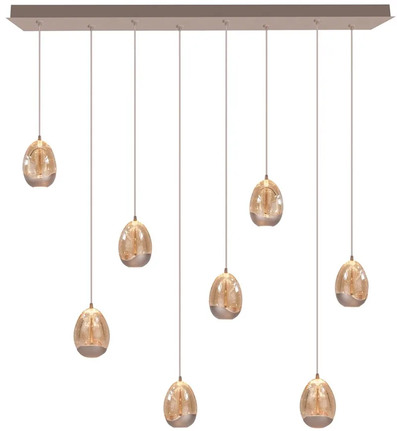 Hanglamp Egg 8 lichts L 115 x B 18 cm från Highlight i Champagne – produktbild