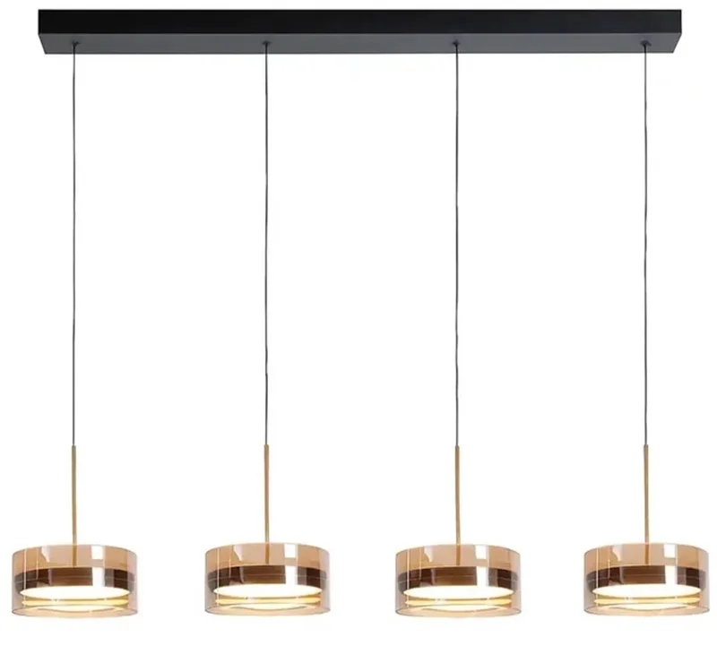 Hanglamp Enzo 4 lichts L 117 cm från Highlight i Svart – produktbild