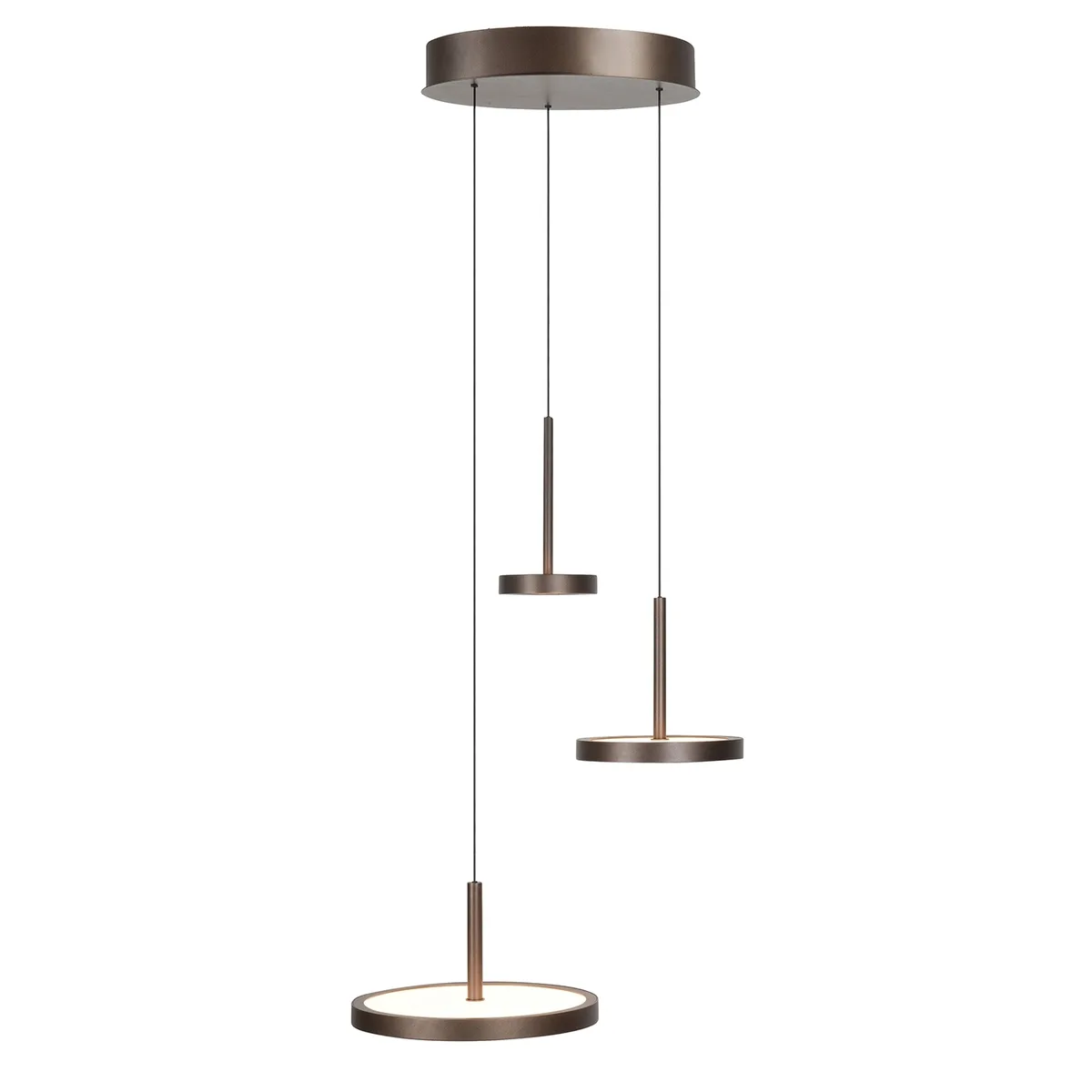 Hanglamp Falcon 3 lichts Ø 30 cm comfortlift cacao fra Highlight – produktbillede