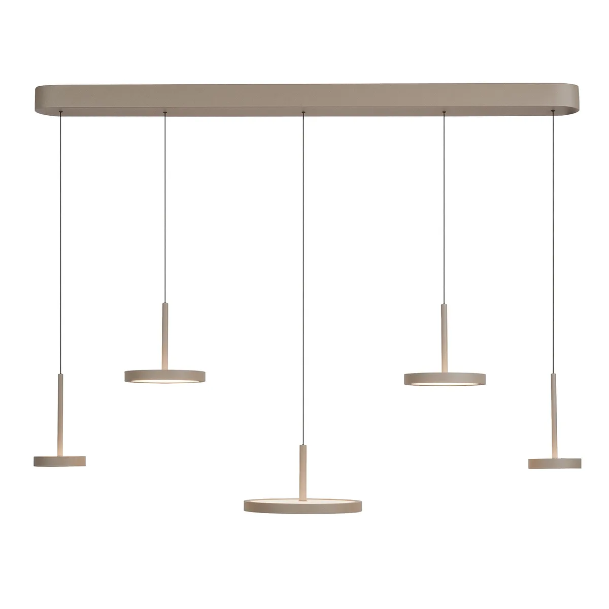 Hanglamp Falcon 5 lichts L 120 cm comfortlift beige fra Highlight – produktbillede